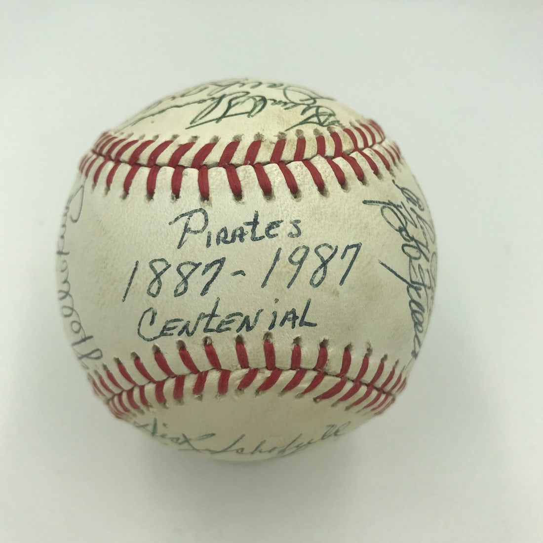 1887-1987 Pittsburgh Pirates Signed Baseball with 17 Signatures (1 of 6)
