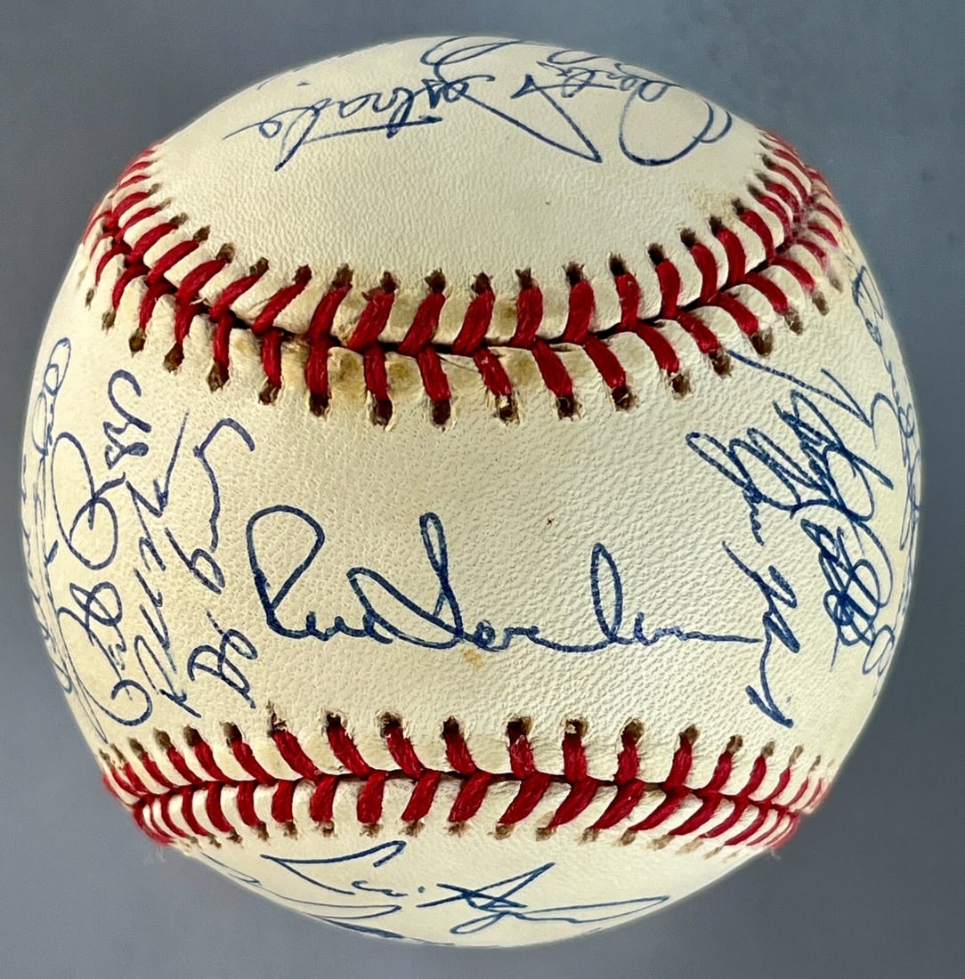 1993 Florida Marlins Team Signed Baseball with 26 Autographs (1 of 6)