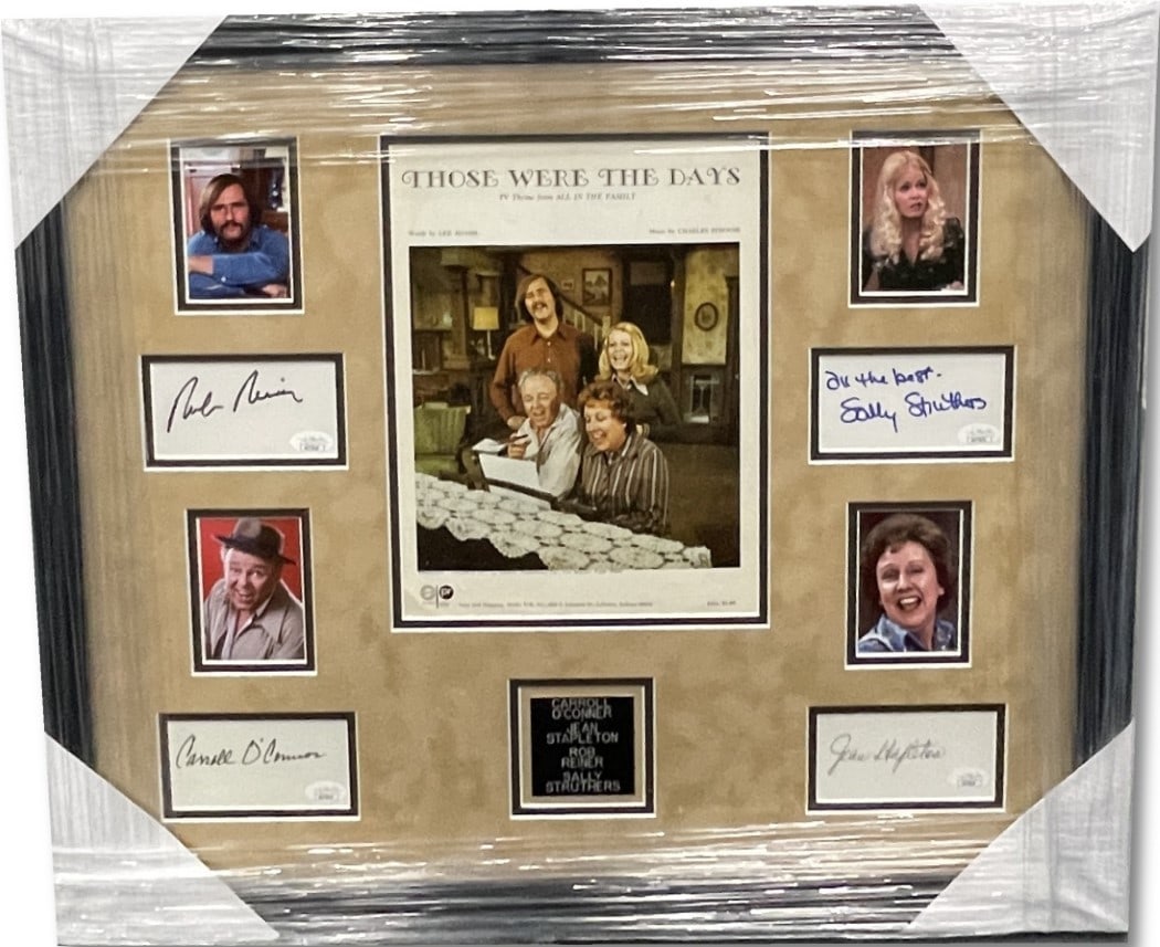 All in The Family Cast Autographed Framed Cuts JSA Certified (1 of 7)