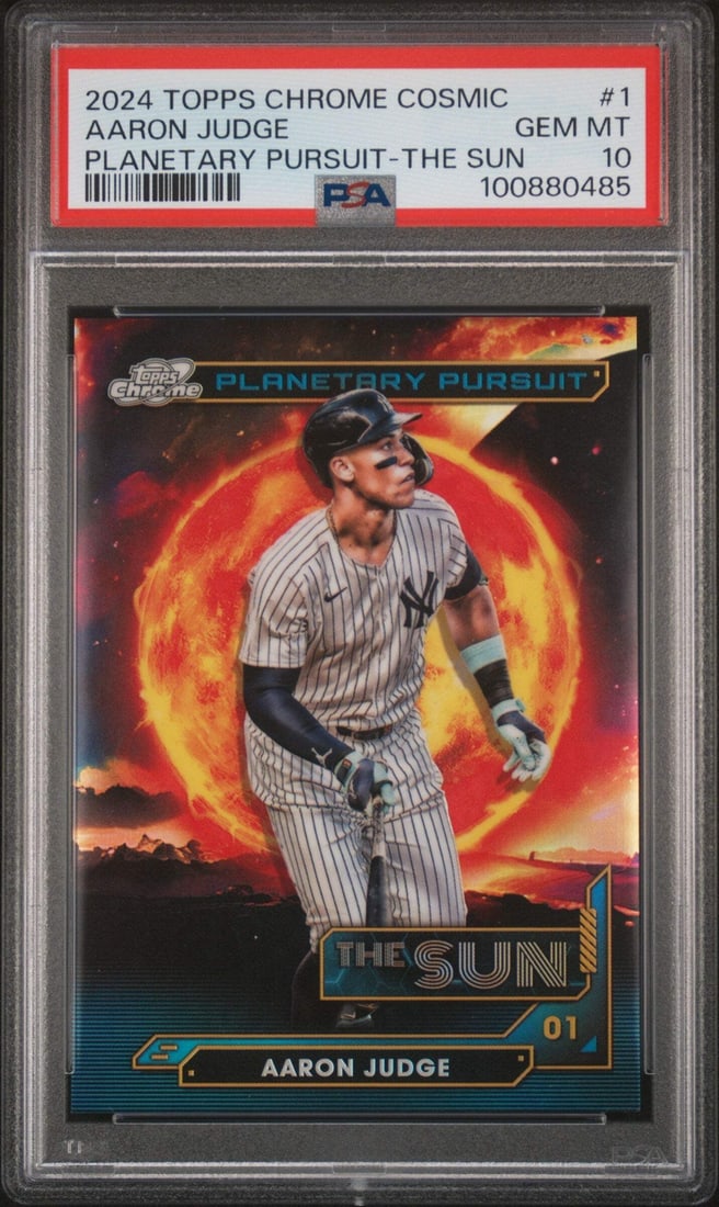 2024 Topps Chrome Cosmic Aaron Judge #1 Baseball Card PSA 10 (1 of 2)