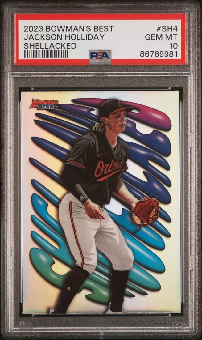2023 Bowmans Best Jackson Holliday #SH4 PSA 10 Graded Baseball Card (1 of 2)