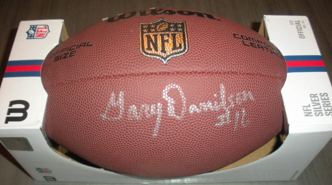 Gary Danielson Signed NFL Football with COA Detroit Lions Purdue Rare (1 of 1)