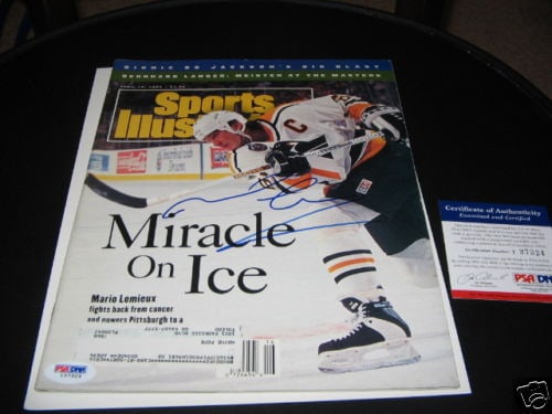 Mario Lemieux PSA/DNA Signed Sports Illustrated Magazine Original Hockey Collectible (1 of 1)
