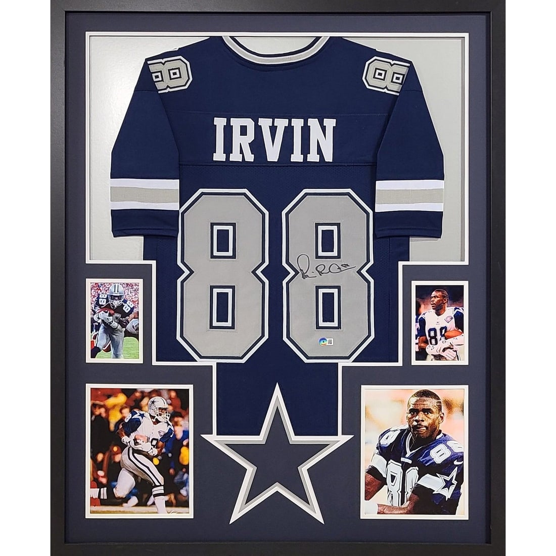 Michael Irvin Signed Framed Jersey Beckett Authenticated Dallas Cowboys (1 of 2)