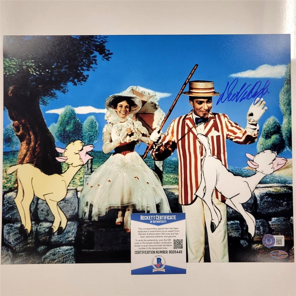 Dick Van Dyke Signed Mary Poppins 11x14 Photo Beckett BAS COA (1 of 3)