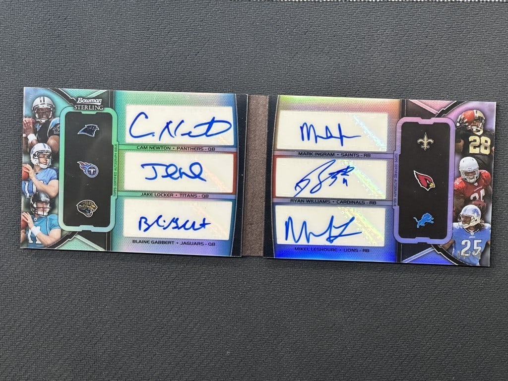 2011 Bowman Sterling Cam Newton Rookie Auto Booklet #BSSA5 4/10 (1 of 2)