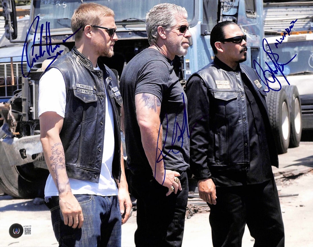 Sons of Anarchy Signed 11x14 Photo by Hunnam Perlman Rivera Beckett LOA (1 of 1)