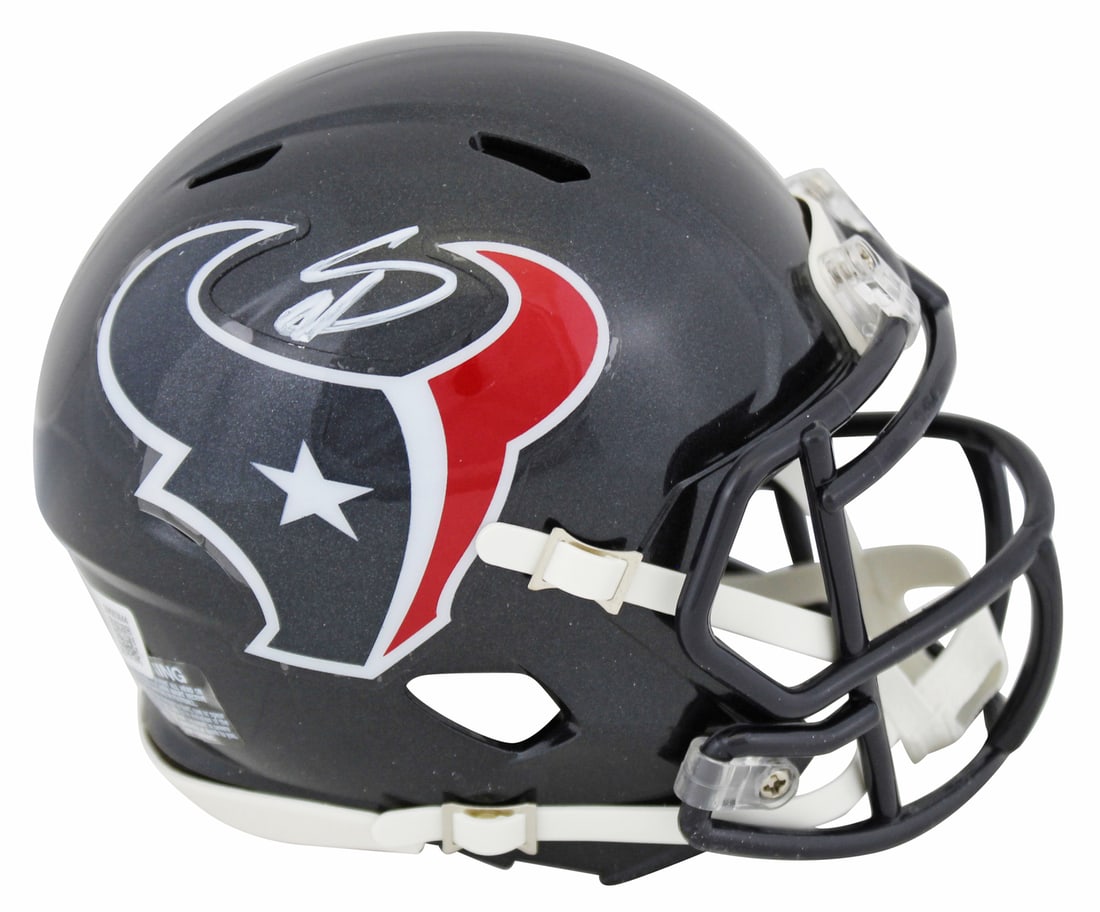 Stefon Diggs Signed Houston Texans Speed Mini Helmet BAS Authenticated (1 of 2)