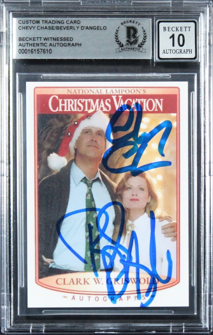 Chevy Chase Beverly D'Angelo Signed Trading Card BAS Authenticated (1 of 5)