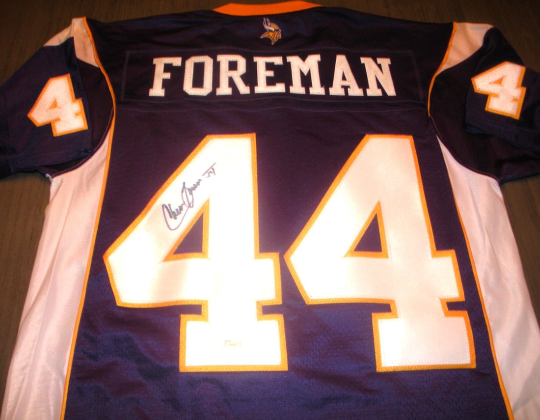CHUCK FOREMAN MINNESOTA VIKINGS SIGNED PROLINE JERSEY JSA COA (1 of 2)