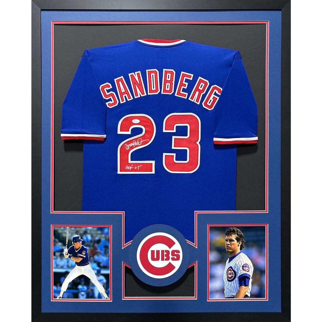 Ryne Sandberg Autographed Framed Jersey with JSA COA Chicago Cubs (1 of 3)