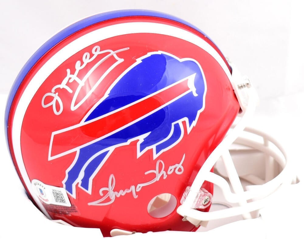 Jim Kelly Thurman Thomas Signed Buffalo Bills Mini Helmet Beckett Authenticated (1 of 10)