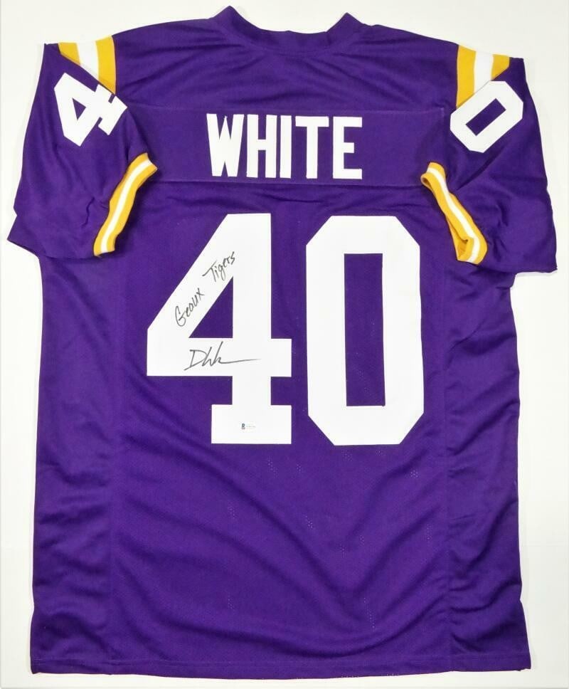 Devin White Signed LSU Tigers Jersey with Beckett Authentication (1 of 7)
