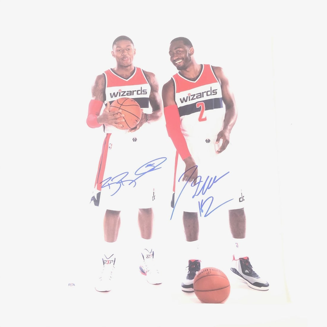 John Wall Bradley Beal Signed 16x20 Photo PSA/DNA Washington Wizards: John Wall Bradley Beal Signed 16x20 Photo PSA/DNA Washington Wizards This captivating 16x20 photograph features the signatures of NBA stars John Wall and Bradley Beal, both of whom played for the Wash