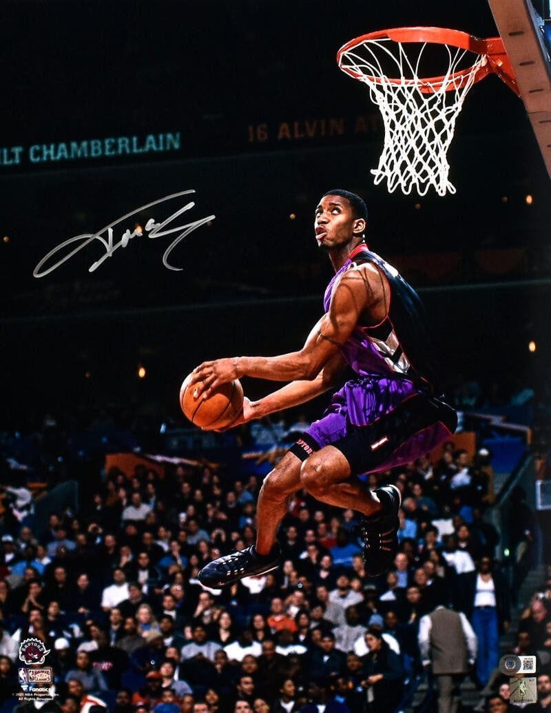 Tracy McGrady Signed Raptors Photo 16x20 Dunk Contest Beckett Authenticated (1 of 2)
