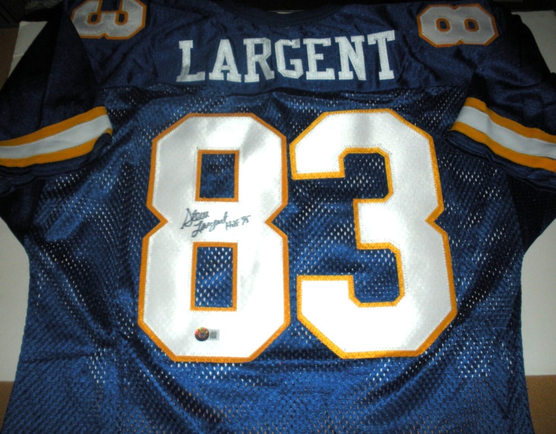 Steve Largent Signed Official Wilson Jersey Tulsa Golden Hurricane Beckett COA (1 of 2)