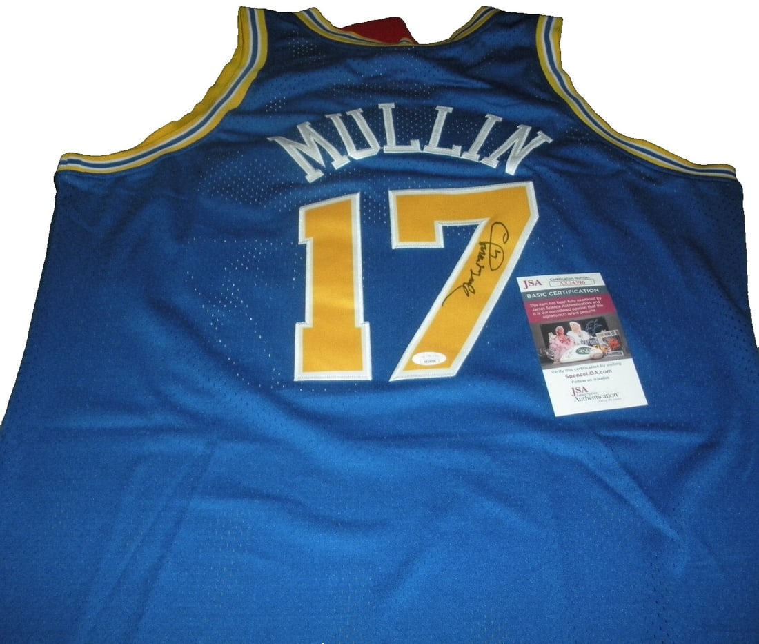Chris Mullin Signed Mitchell & Ness Warriors Jersey with JSA/COA (1 of 2)