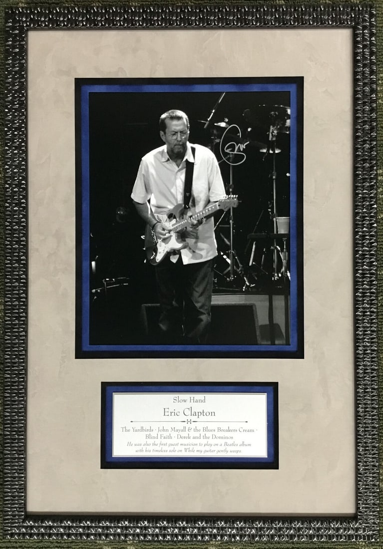 Eric Clapton Signed 8x10 Display Custom Framed Beckett Authenticated (1 of 6)
