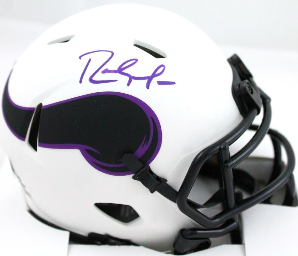 Randy Moss Signed Minnesota Vikings Lunar Speed Mini Helmet Beckett Authenticated (1 of 3)