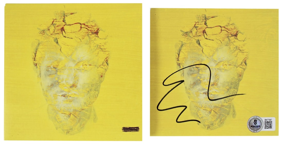 Ed Sheeran Signed Subtract CD Insert with Disk BAS Authenticated (1 of 8)
