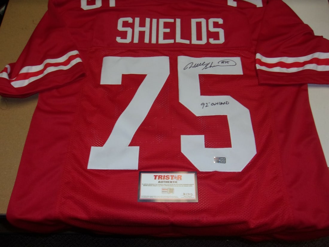 Will Shields Signed NFL Jersey Nebraska Cornhuskers Chiefs COA (1 of 2)