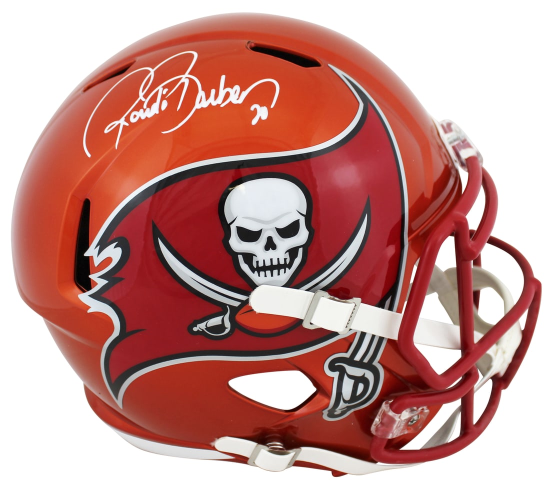Ronde Barber Signed Buccaneers Flash Full Size Speed Helmet BAS Witnessed (1 of 3)