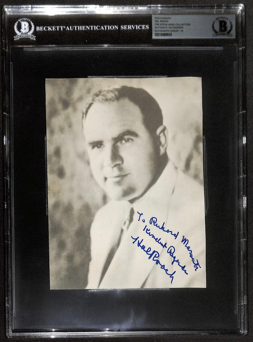 Hal Roach Signed 8x5 Photo BECKETT Authenticated Grade 10 (1 of 1)