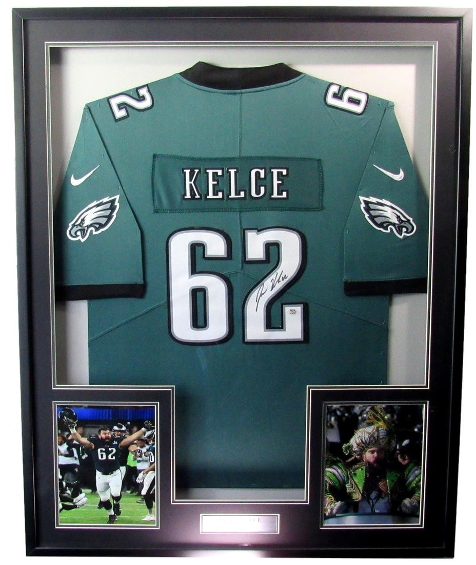 Jason Kelce Signed Framed Jersey Philadelphia Eagles PSA/DNA (1 of 4)