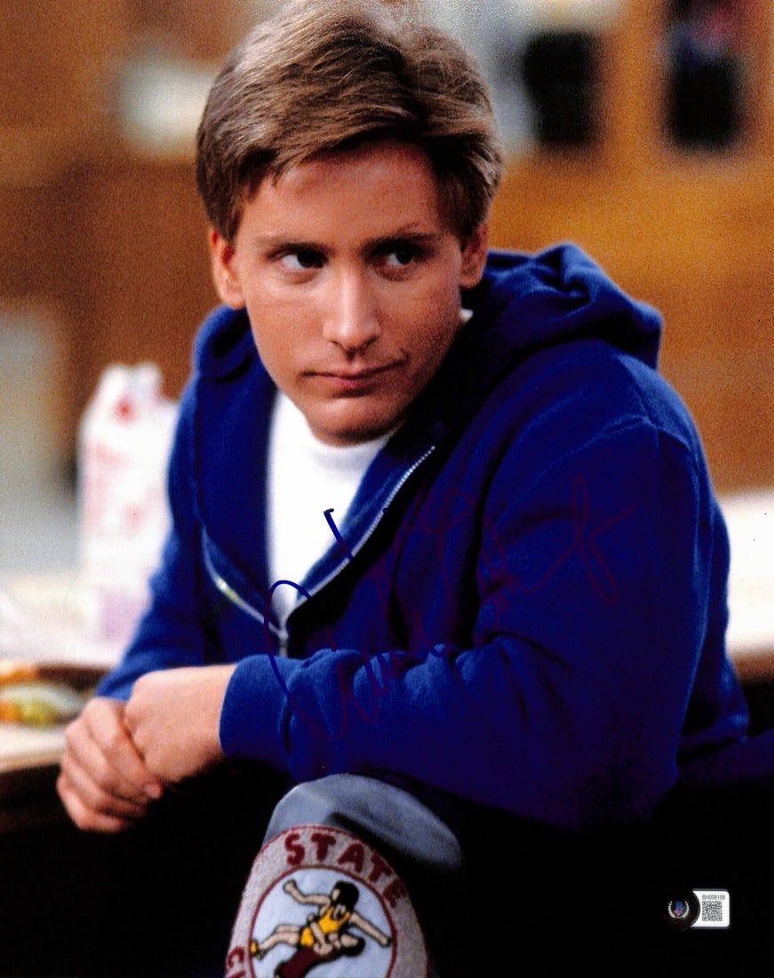 Emilio Estevez Signed 11x14 Photo The Breakfast Club Beckett Certified: Emilio Estevez Signed 11x14 Photo The Breakfast Club Beckett Certified This is an autographed 11x14 photograph of Emilio Estevez, who famously portrayed "Andrew Clark" in the iconic film The Breakfast