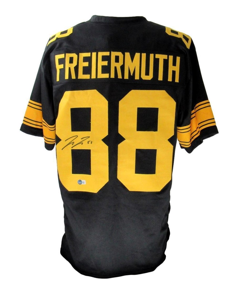 Pat Freiermuth Autographed Steelers Custom Football Jersey Beckett Authenticated (1 of 5)