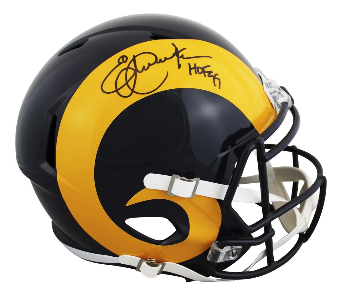 Eric Dickerson Signed Rams Full Size Helmet HOF 99 Beckett Authenticated (1 of 3)