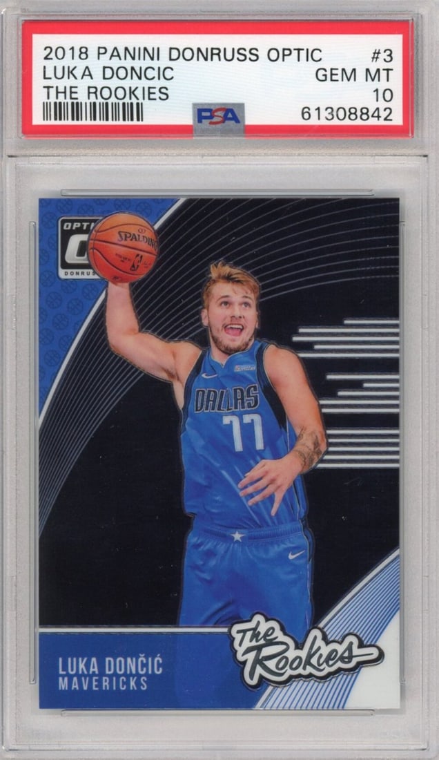 2018-19 Panini Donruss Optic Luka Doncic RC Card PSA 10 (1 of 2)