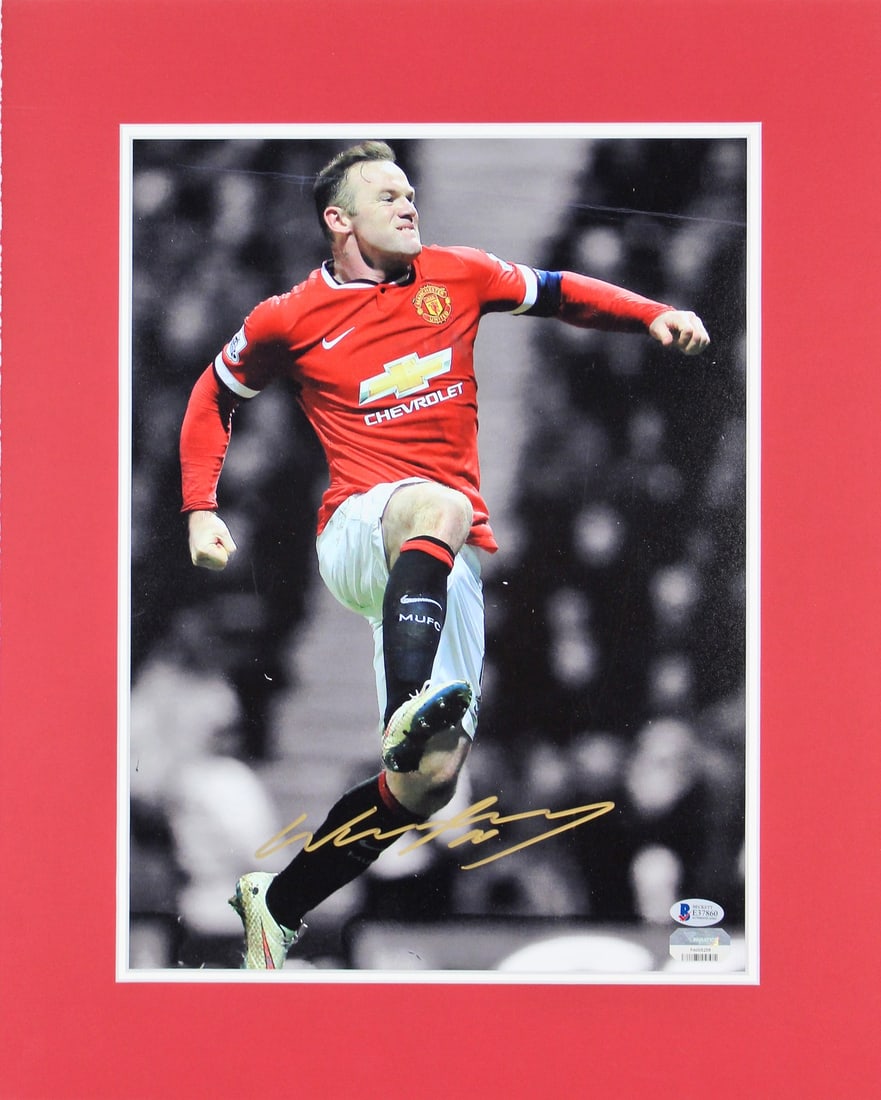 Wayne Rooney Signed 11x14 Photo Manchester United BAS COA 16x20 (1 of 10)