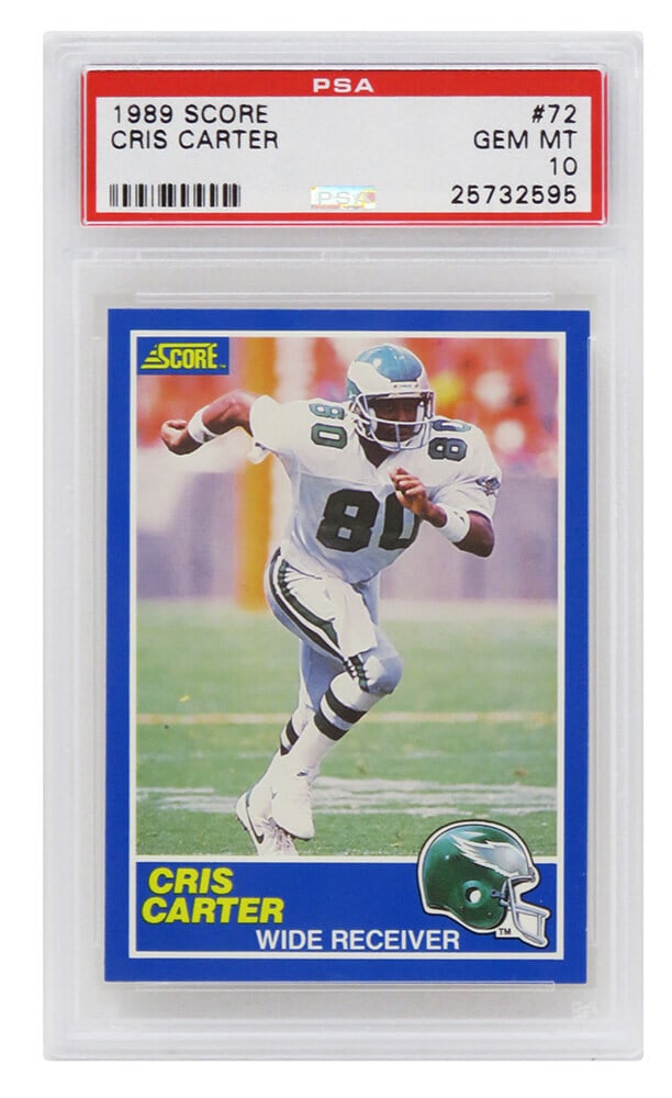Cris Carter 1989 Score Football Rookie Card #72 PSA 10 Gem Mint (1 of 2)