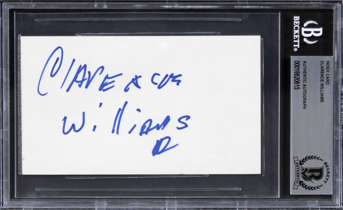Clarence Williams Signed 3x5 Index Card American Gangster Beckett Authenticated (1 of 2)