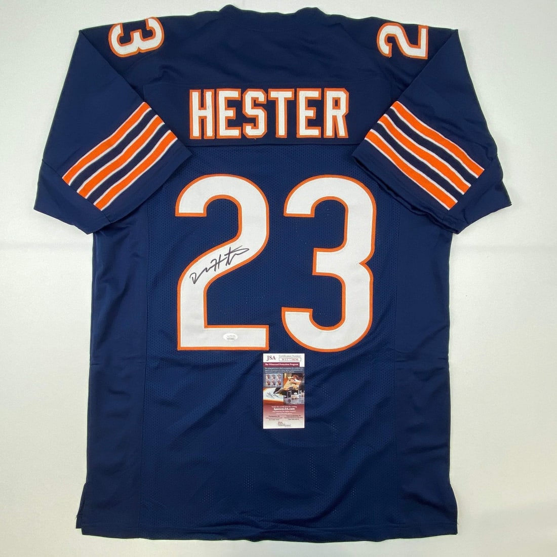Devin Hester Autographed Chicago Bears Football Jersey JSA Certified (1 of 4)