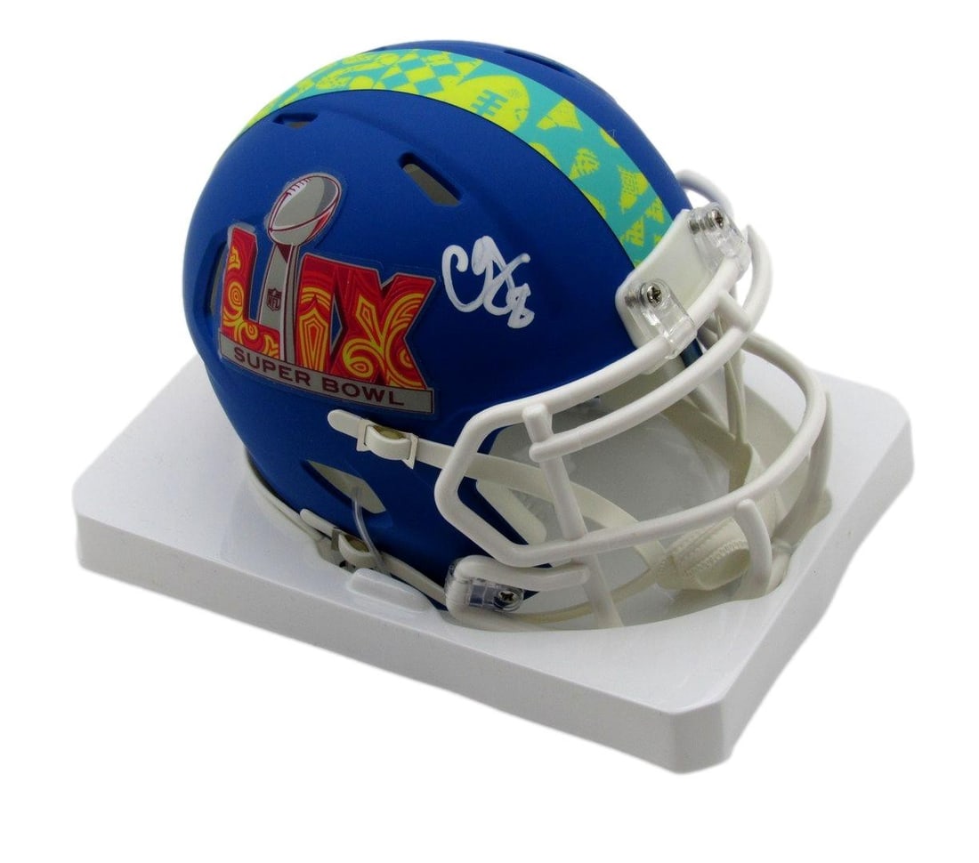 C.J. Gardner-Johnson Autographed Blue Super Bowl LIX Mini Helmet Eagles BAS Authenticated (1 of 3)
