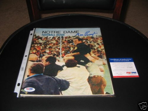 ARA PARSEGHIAN Signed Notre Dame Football Game Program (1 of 1)