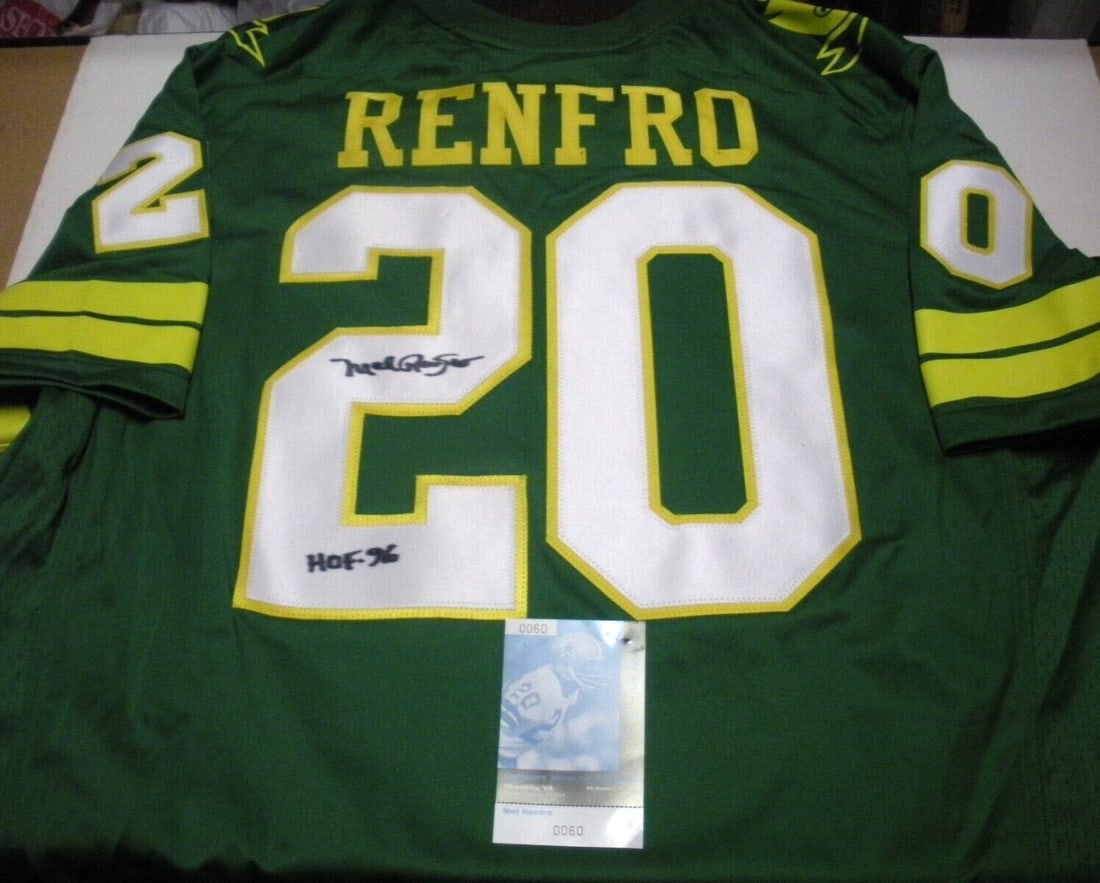 Mel Renfro Oregon Ducks Dallas Cowboys Signed Nike Jersey with COA (1 of 2)