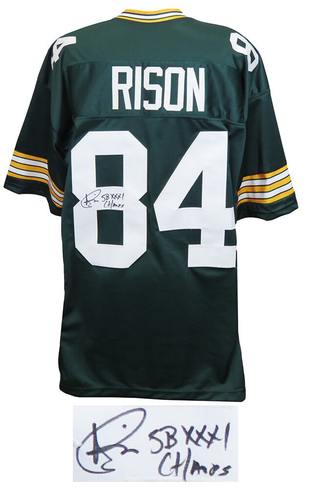 Andre Rison Signed Green Bay Packers Jersey w/SB XXXI Champs COA (1 of 2)