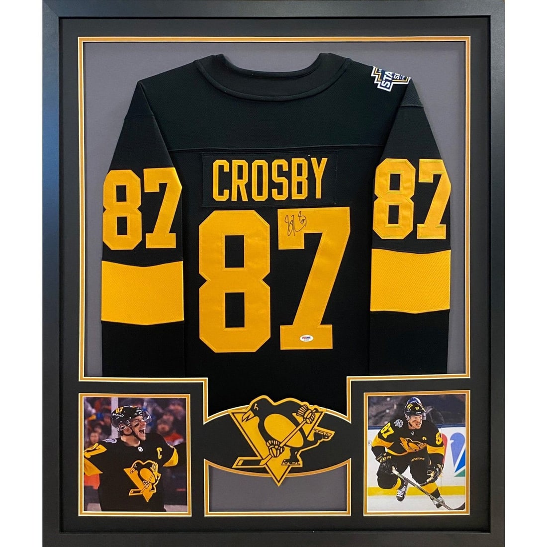 Sidney Crosby Signed Framed Jersey PSA/DNA Pittsburgh Penguins Winter Classic (1 of 2)