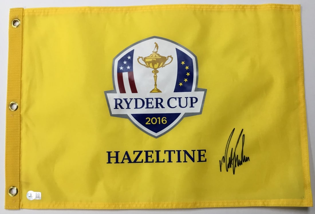 Matt Kuchar Signed 2016 Ryder Cup Hazeltine Flag Authenticated by Beckett (1 of 4)