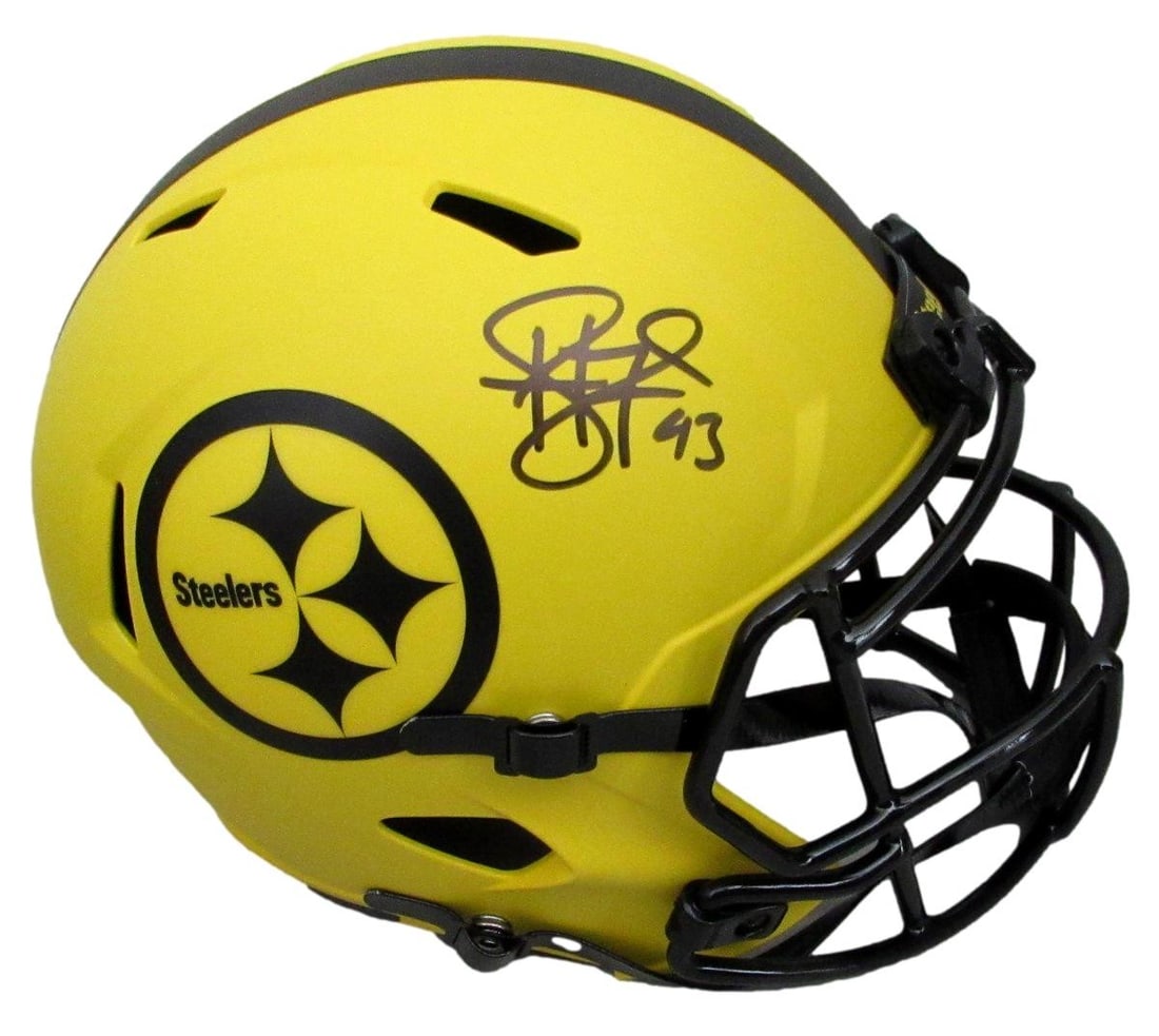 Troy Polamalu HOF Signed Full Size Steelers Rave Helmet BAS Authenticated (1 of 6)