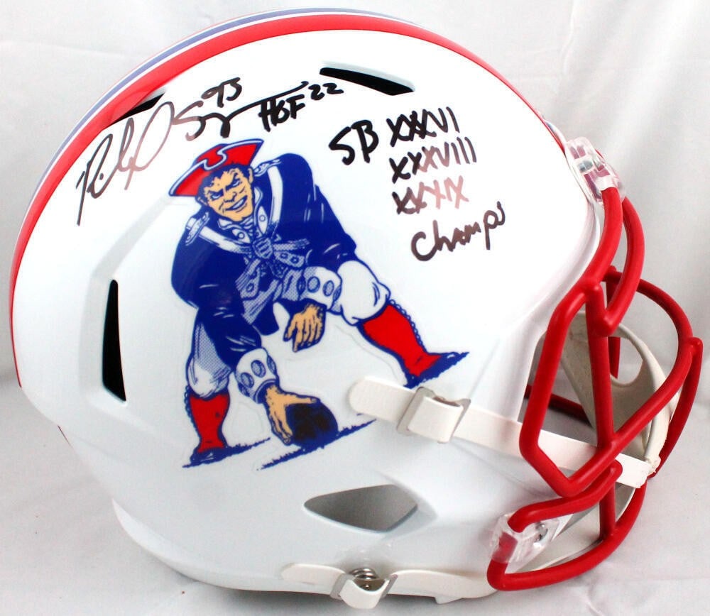 Richard Seymour Autographed New England Patriots Speed Helmet HOF SB Champs Beckett (1 of 5)
