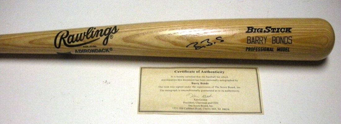 Barry Bonds Signed Bat San Francisco Giants Pirates COA (1 of 2)
