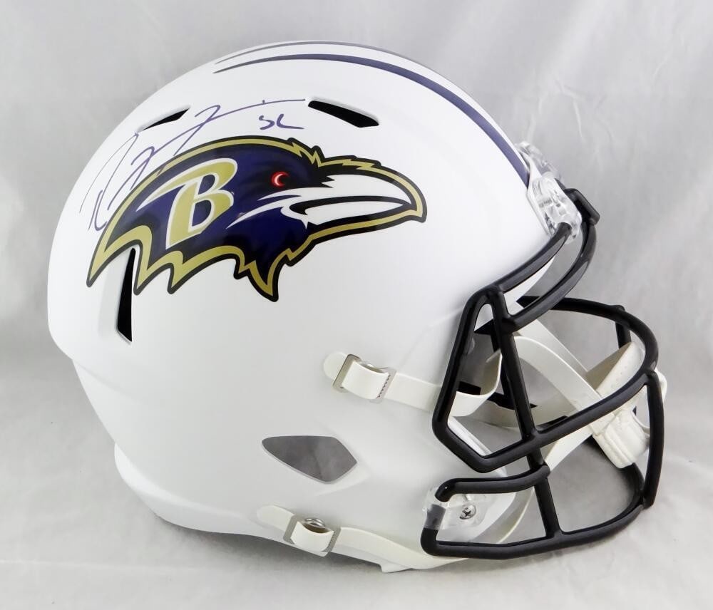 Ray Lewis Autographed Baltimore Ravens Speed Helmet Beckett Auth (1 of 6)