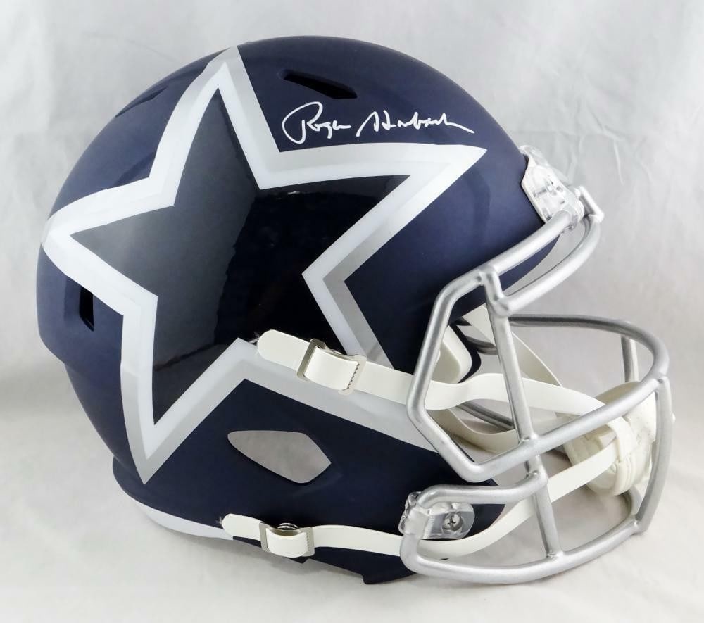 Roger Staubach Autographed Dallas Cowboys Speed Helmet Beckett Auth (1 of 6)