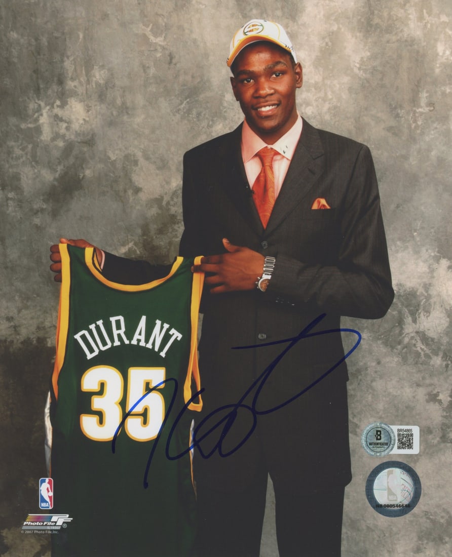 Kevin Durant Signed Seattle Supersonics 8x10 Photo BAS Authenticated (1 of 1)