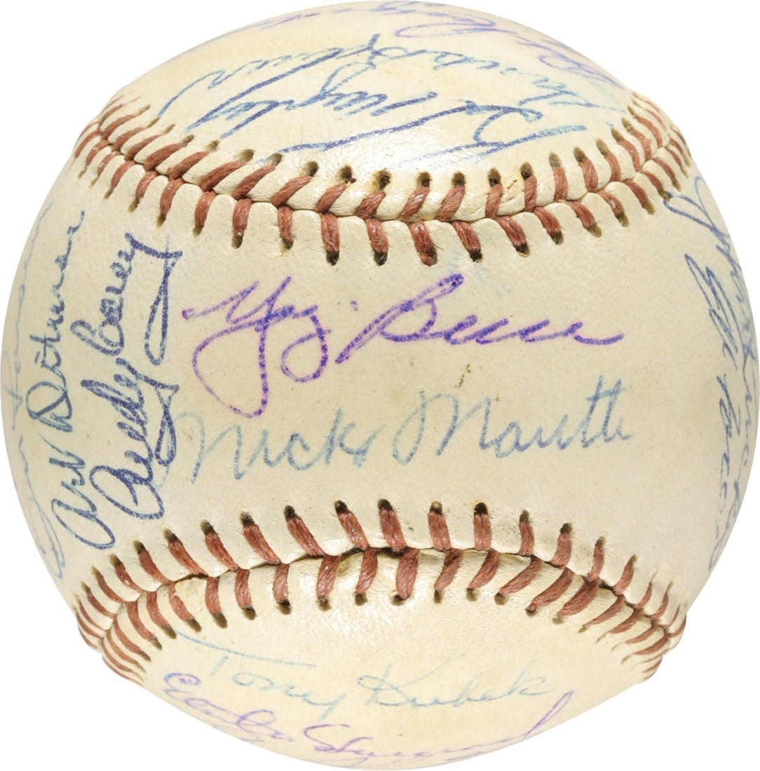 1957 New York Yankees Signed Baseball with PSA DNA COA (1 of 7)