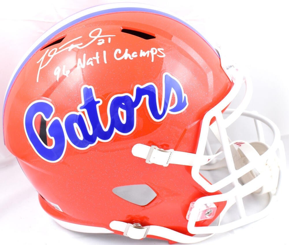Fred Taylor Signed Florida Gators Speed Helmet Beckett Authenticated (1 of 5)